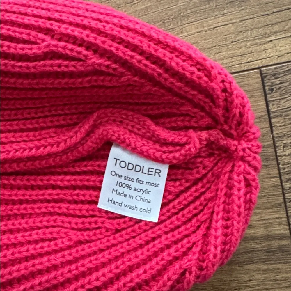 Mad Hatter toddler red ribbed knit beanie hat